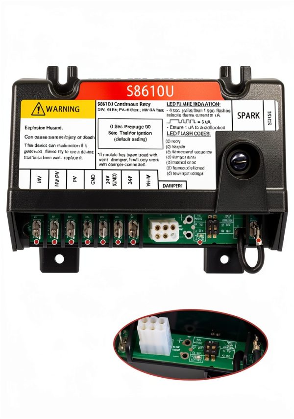 S8610M3009 S8610U Furnace Control Board Module Replacement for Honeywell Compatible with S8610U3009 S8610U1003, Intermittent Pilot Module for Furnace/Boiler-5
